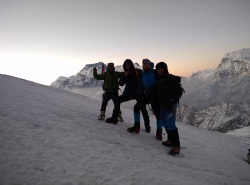 Chulu West Climbing
